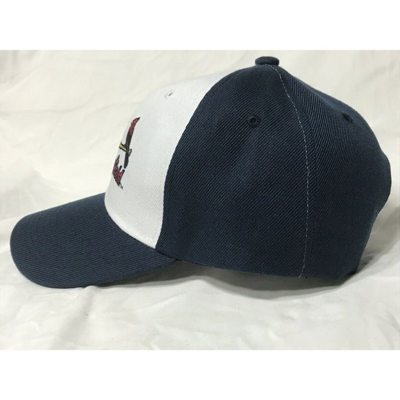 Springfield Cardinals adjustable hat embroidered Cardinal/Bat Navy Red White EUC - Picture 4 of 8